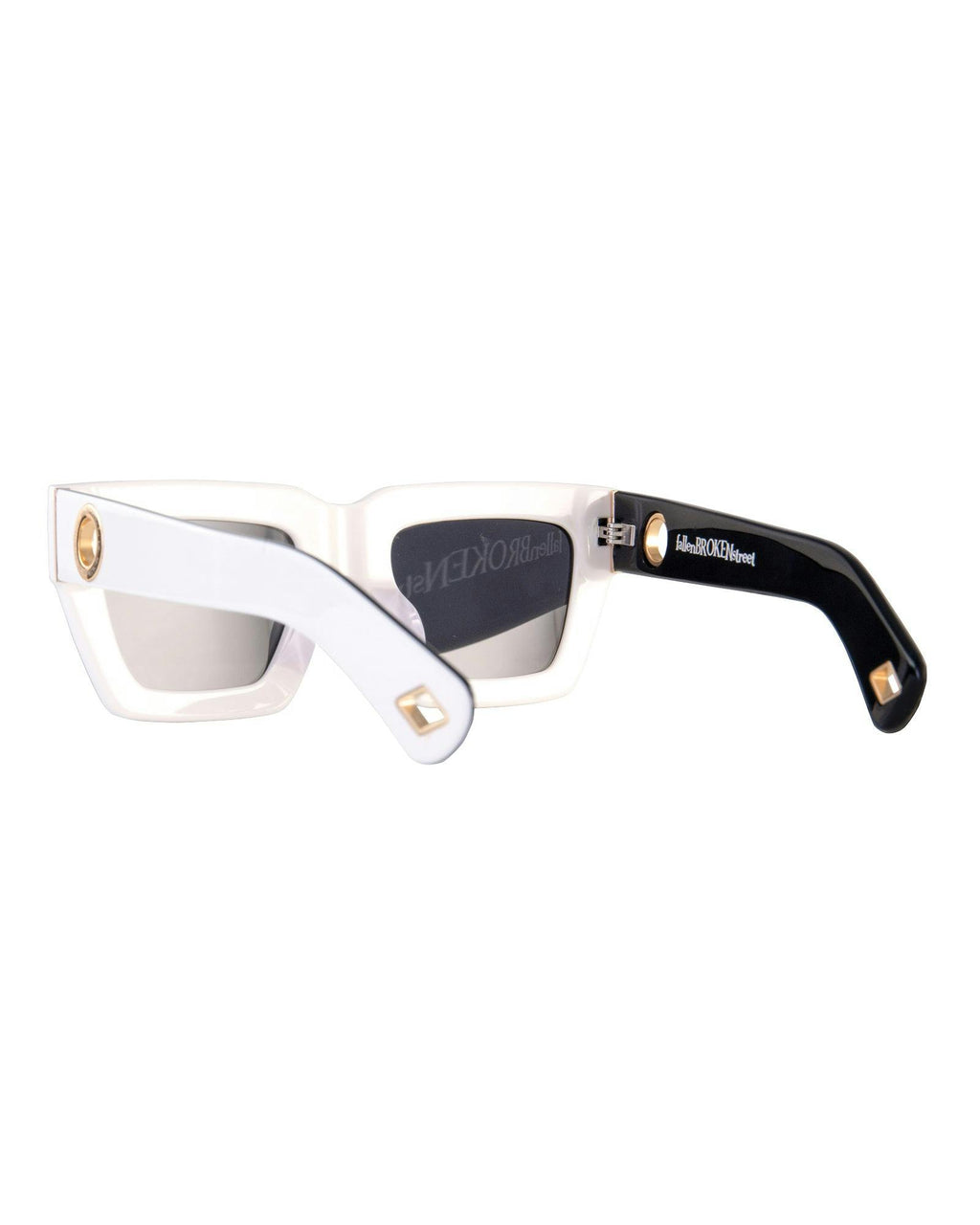 The Mischief - White/Black Sunglasses | Black Polarised Lenses