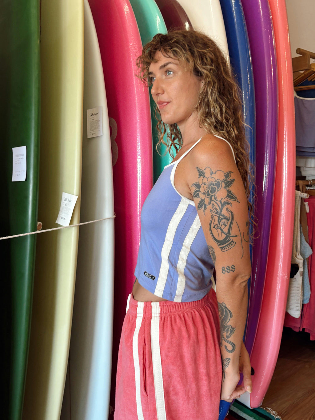 Sporty Crop Top in Lavender